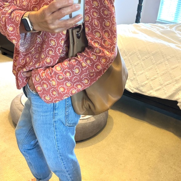 Prada Tan Soft Pebble Leather Shoulder Bag - Picture 9 of 11